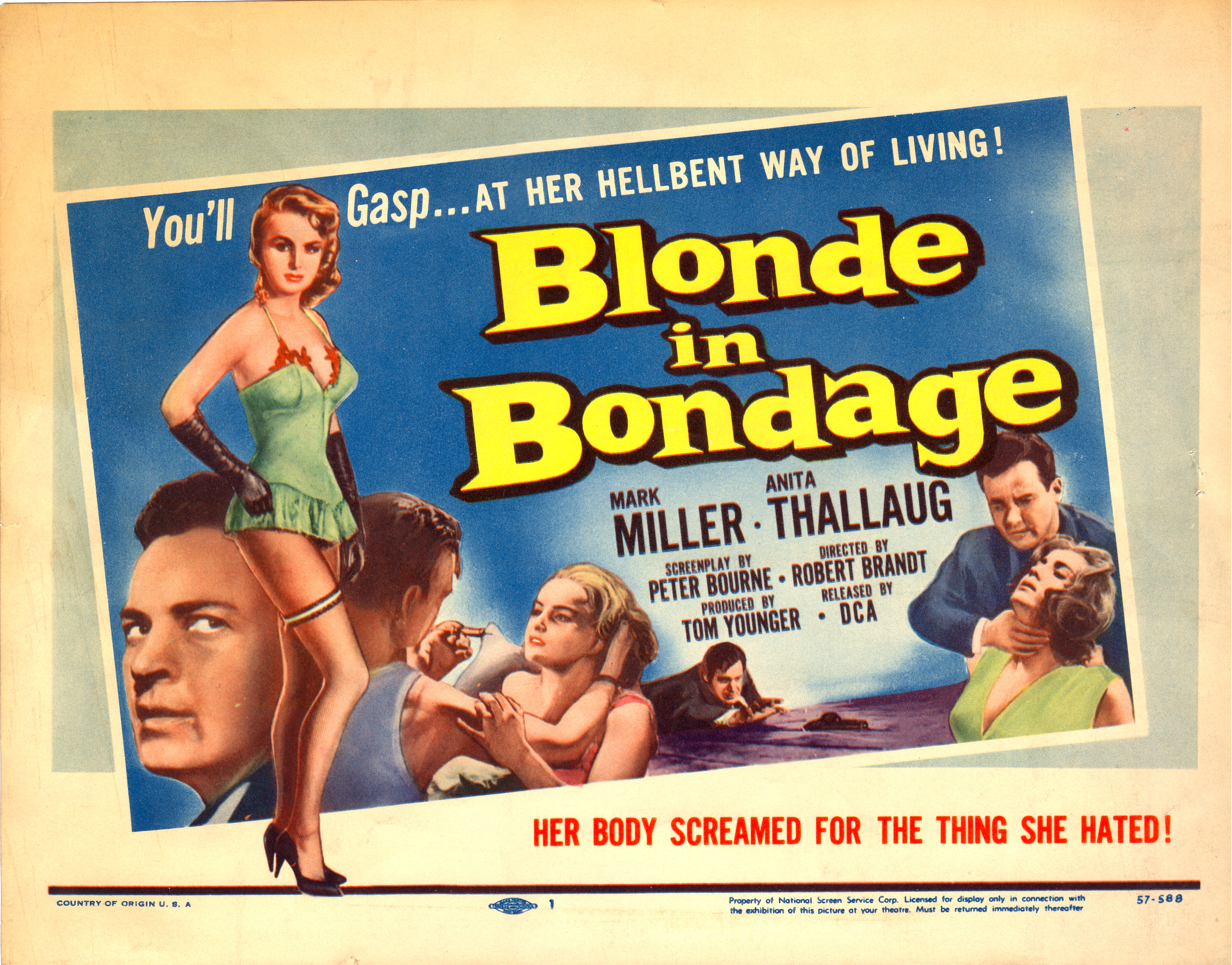 Blonde in Bondage (Blondin i fara) (Sweden, 1957)